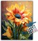Paint by Numbers Kit for Adults Beginners, Sunflower Acrylic Adult Paint by Number Kits on Canvas, Sunflower Digital Oil Number Painting Kits for Home Decor Gift 16"x20"